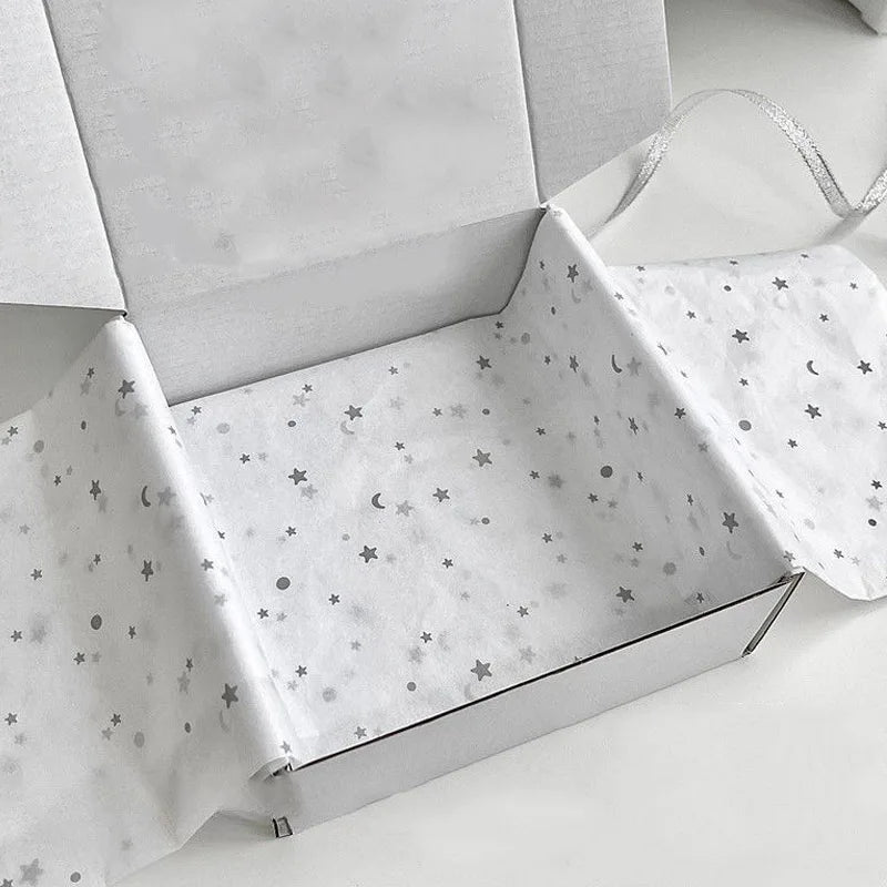 20pcs sheet Cotton Bouquet Flower Wrapping Paper Star Moon Sydney Paper Wrapping Paper Flower Wrapping Paper Cake Baking Gift