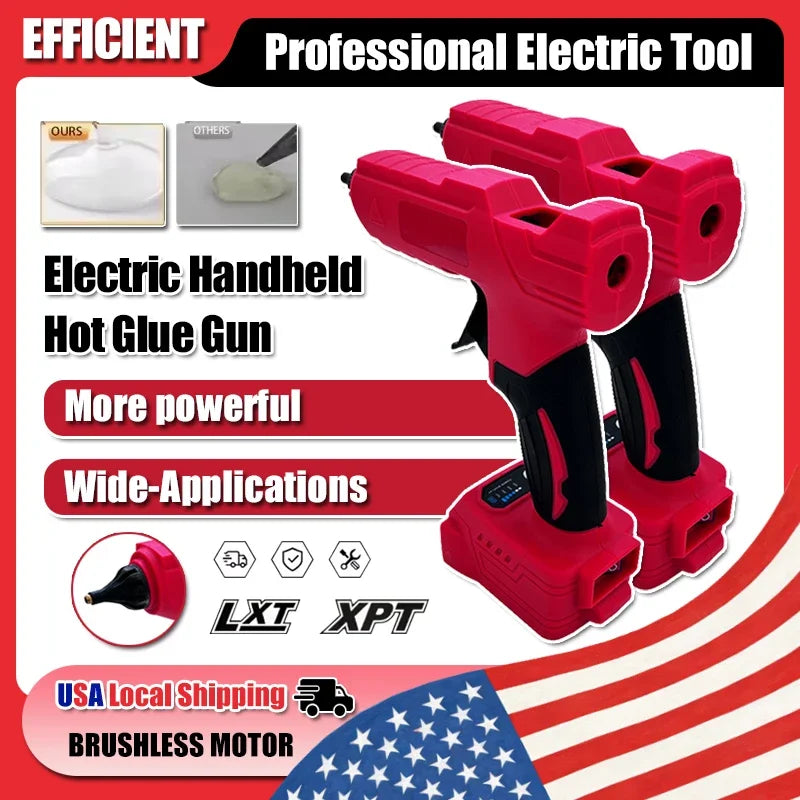 Fit Milwaukee Electric Hot Melt Glue Gun 18V Li-ion Battery DIY Hot Melt Glue Gun For Packaging Decoration