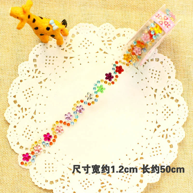 5 self crystal rhinestone sticker rolls with sparkling diamond texture mobile phones photo albums DIY decorative materials