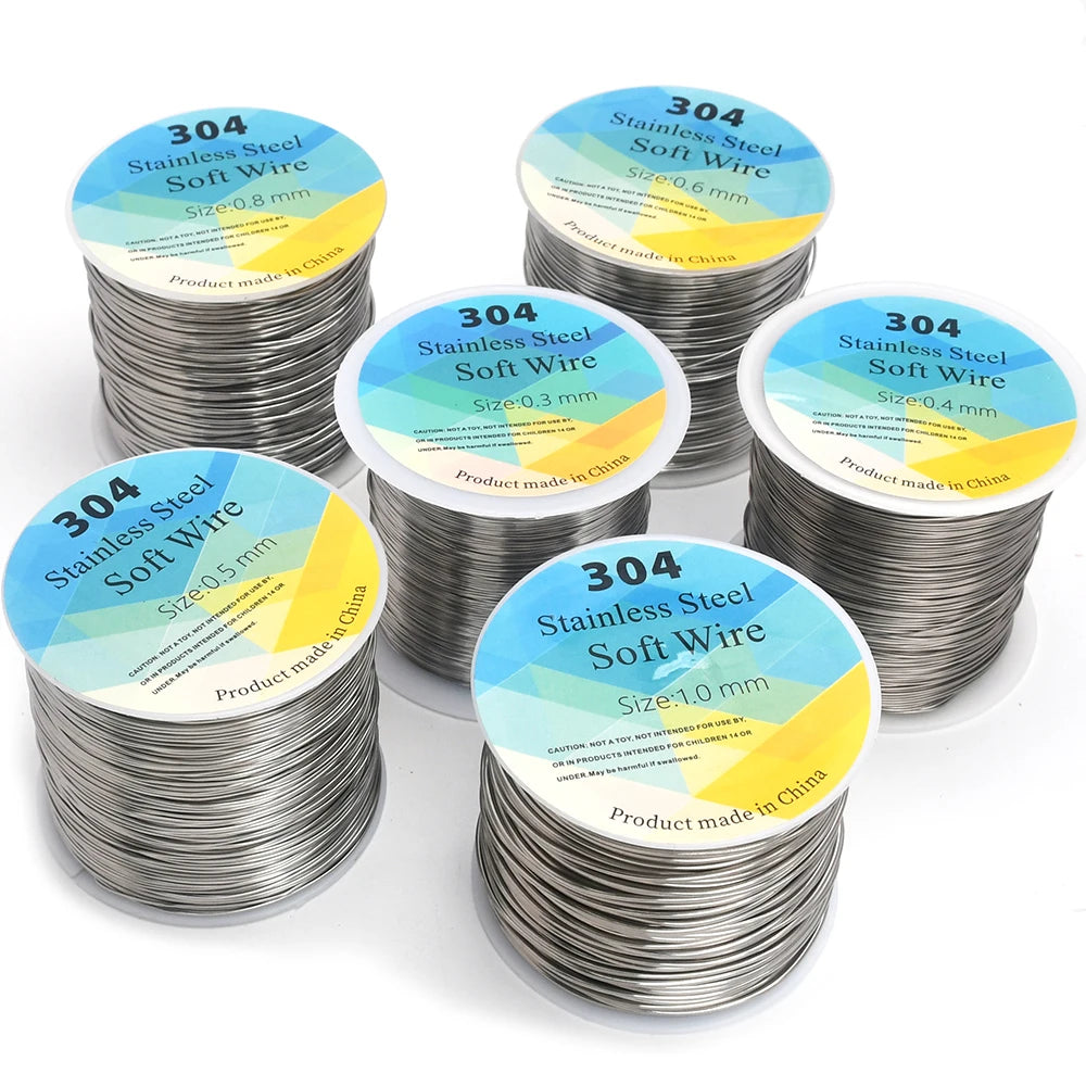 20 22 24 28Gauge Stainless Steel Wire for Jewelry Making DIY Crafts Project Jewelry Finding Supplies 130-328ft