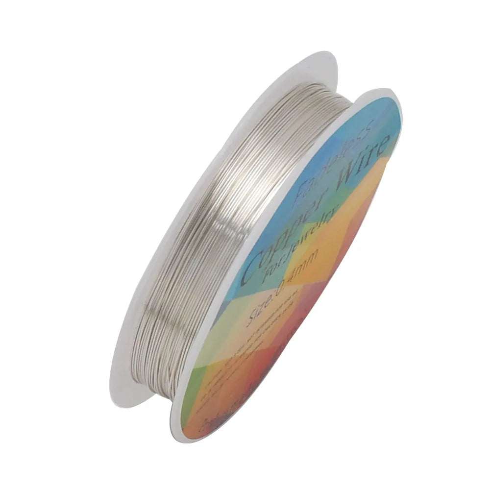 Colorfast Copper Wire For Bracelet Necklace Jewelry DIY Accessories 0.2/0.25/0.3/0.5/0.6/0.7/1.0mm Craft Beading Wire HK018