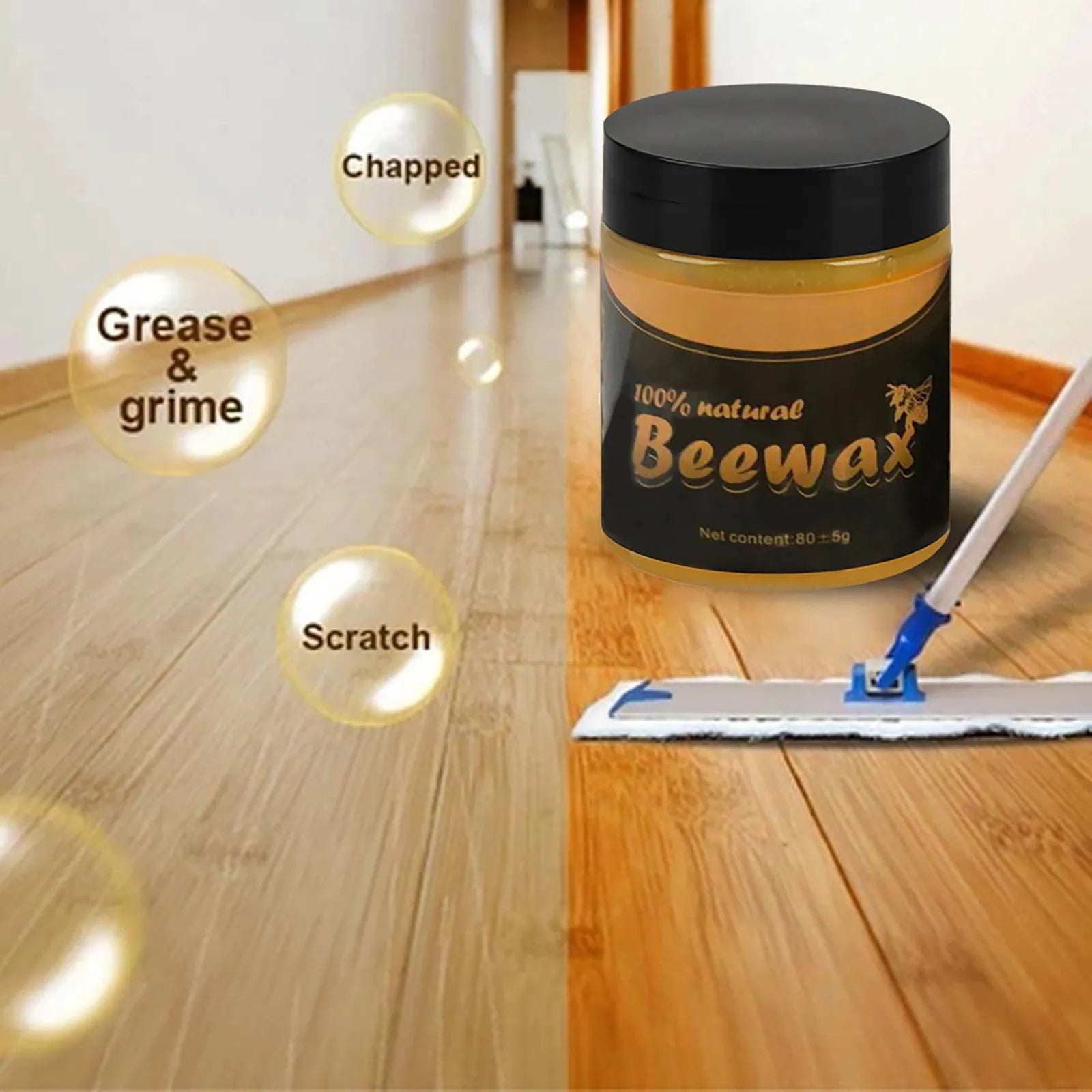 Polisher Wooden Furniture Polishing Beeswax Wear-resistant Furniture Care Wood Floor Maintenance Beeswax Wood Care Wax