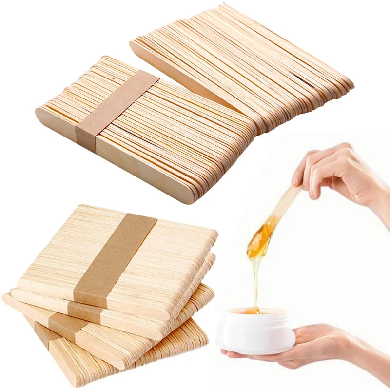 50/100pcs wooden popsicle sticks Hand Crafts Wood Ice Cream Popsicle Sticks DIY Wooden Sticks
