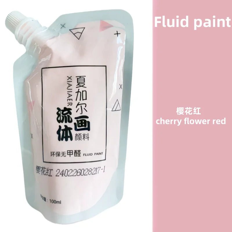 100ml/ Multi-colour xiajiaer Fluid Paint Acrylic paint Bag Violent Bear DIY decorative painting liquid liquid dye