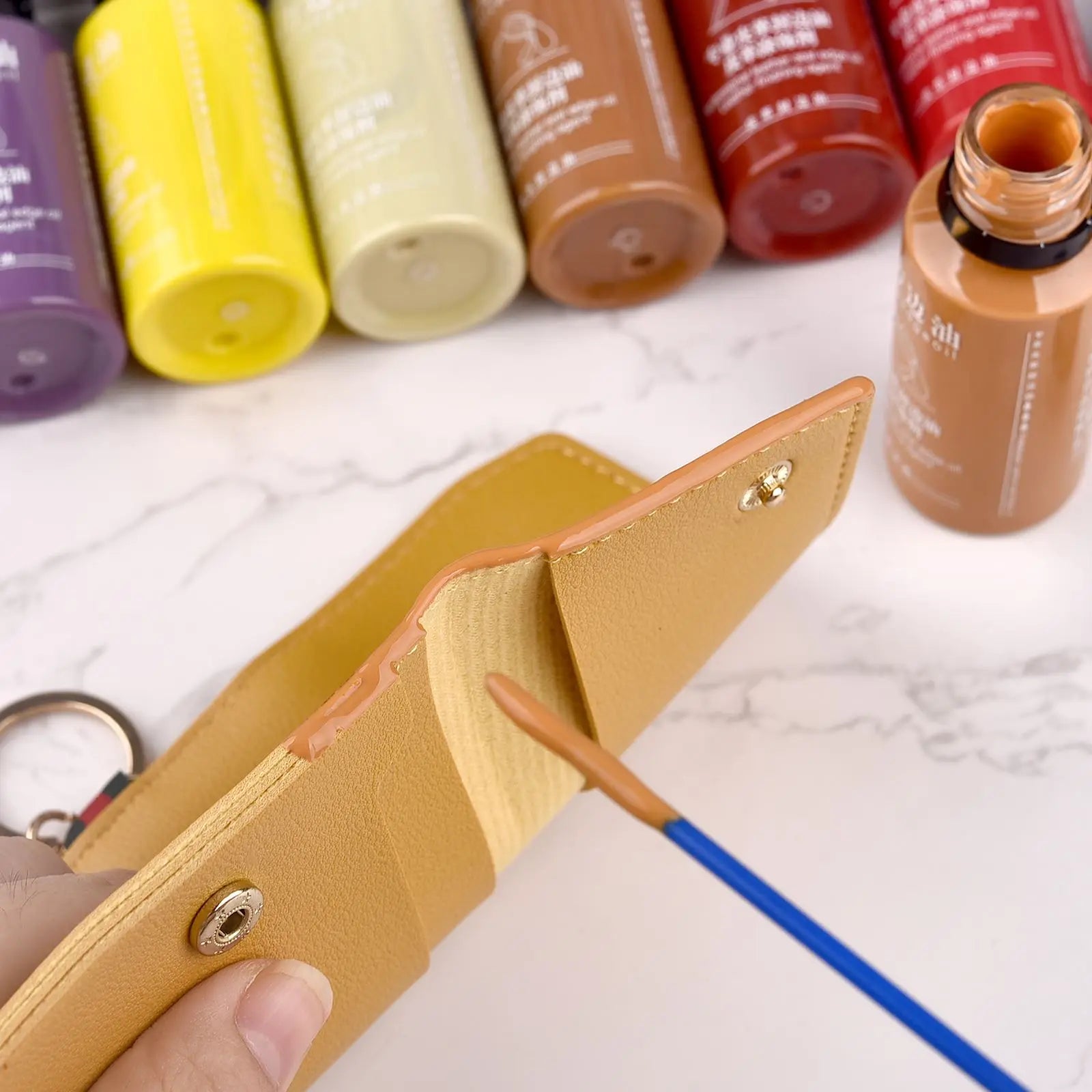 30ml Matte Elastic Edge Sealing Oil Leather Dye Diy Leather Edge Paint Leather Goods Renovation Trimming Edge Sealing Pigment