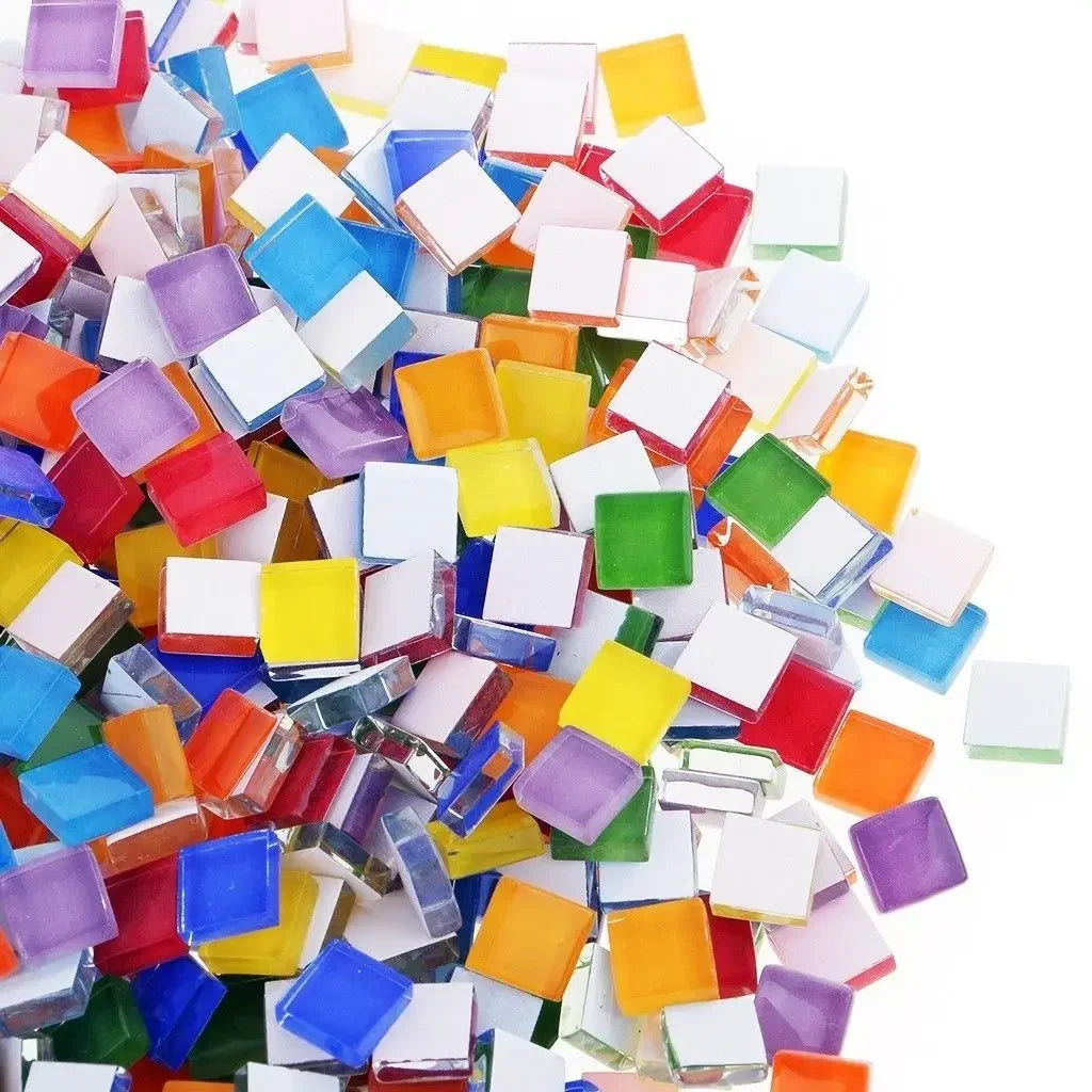 100pcs DIY Mosaic Tiles Glass Multi Colors Tiles Handmade Mirrors Decorative Ceramic Tile Wall Technology Colored Decor
