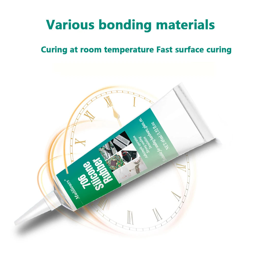 706 Soft Adhesive Silicone Rubber High Temperature Resistant Waterproof Sealing Insulation Gel Electronic Components Adhesive