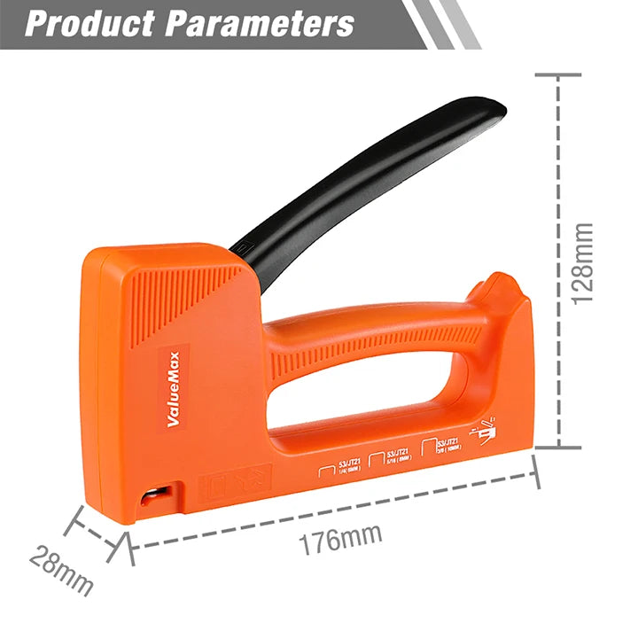 ValueMax Light Duty Staple Gun Manual Stapler Hand Tool Nail Gun Household Tool with 1600PC Staples