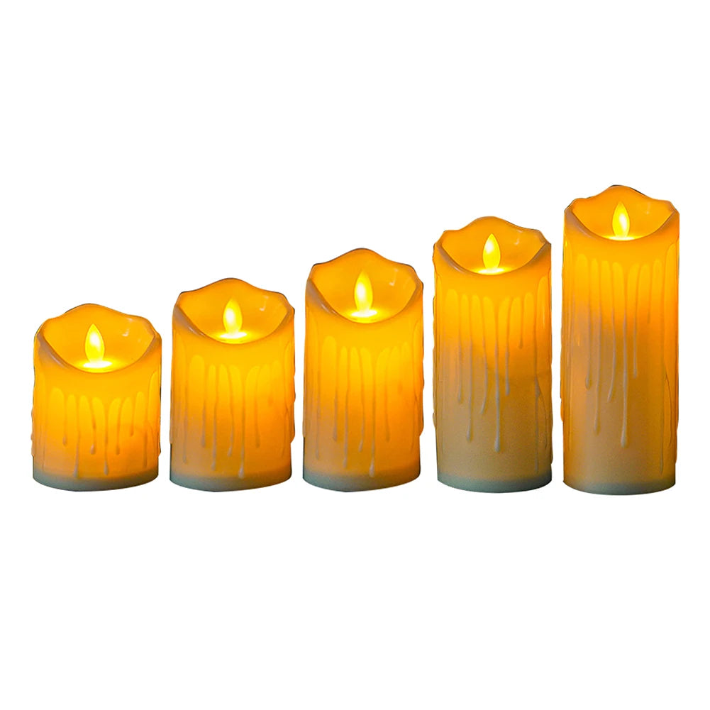 Flickering LED Flameless Candle Lights Battery Powered Electronic Candle Tea Lights Birthday Party Wedding Decoration Ornament