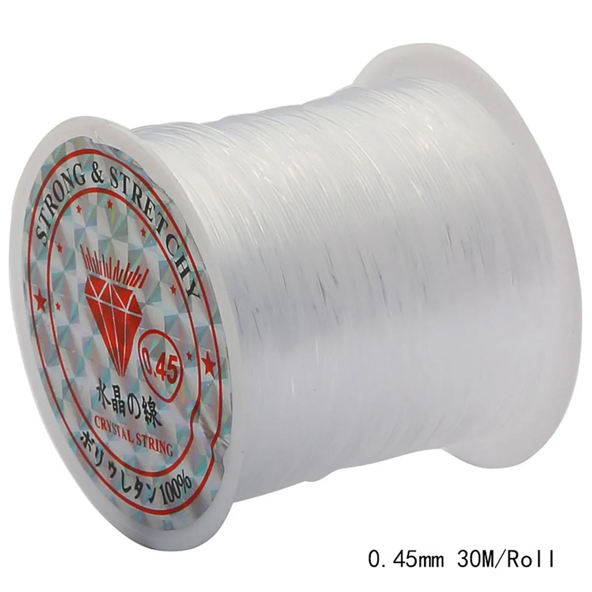 0.2-0.8mm Clear Non-Elastic Crystal Beading Line Invisible Strong Jewelry Wire for DIY Craft Making Round Spool 8-100m Roll Rope