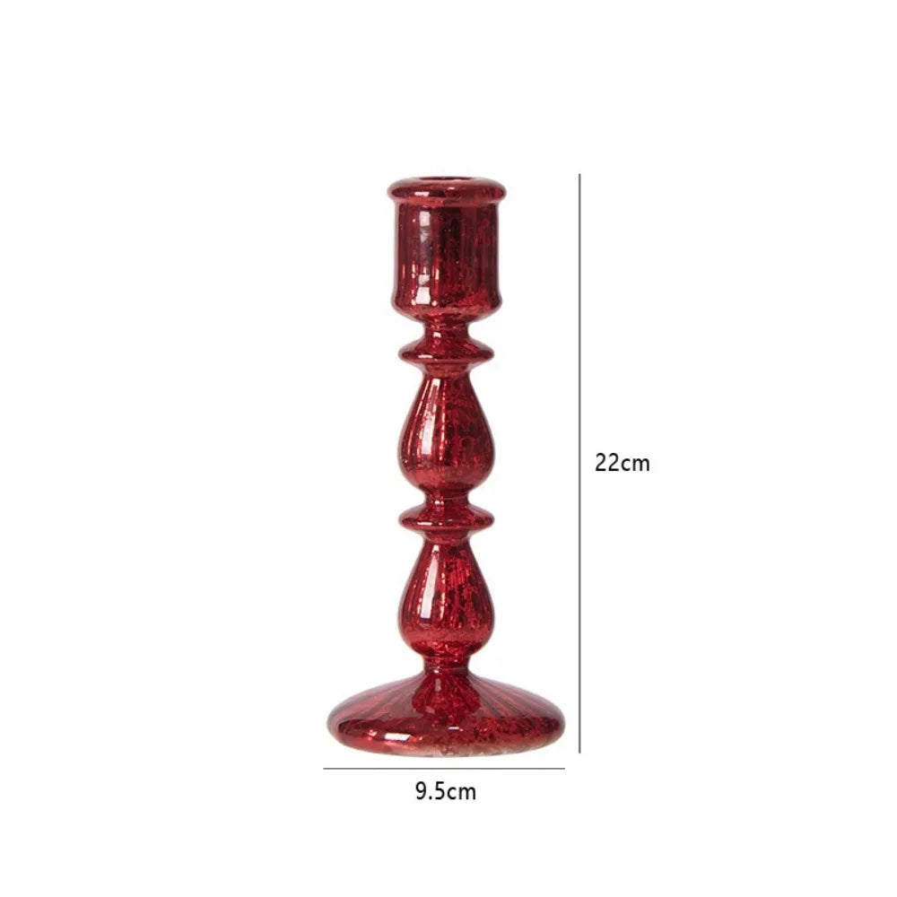 Vintage Glass Candle Holder Romantic Candlelight Dinner Decoration Wedding Table Centerpieces Accessories Home Decoration