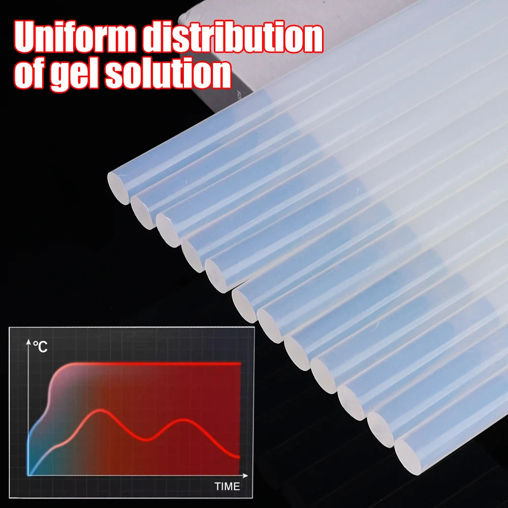 Hand DIY Hot Melt Glue Sticks Translucent Strong Viscosity Rods for Glue Gun High Temperature Resistant Hot Glue Repair Tools