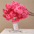 Artificial Cherry Blossom Pink White Cherry Tree Silk Flower Spring Cherry DIY Bonsai Arch Wedding Props Home Decoration