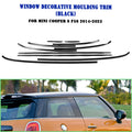For Mini Cooper S F56 2-Door 2014-2021 Window Exterior Decorative Moulding Trim Gloss Black Weatherstrip Seal Strip