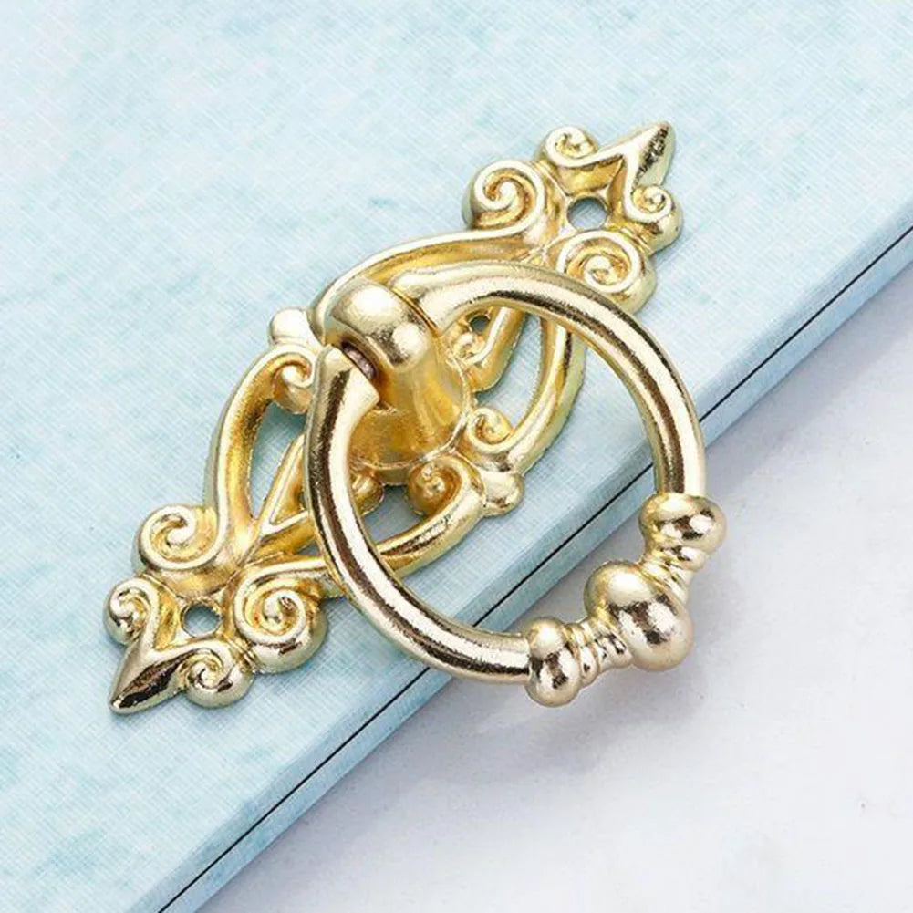 Cabinet Retro Handle Door Antique Alloy Handle Drawer Pull Ring Wood Case Handle Hanging Ring For Home Furniture DIY Decoraction