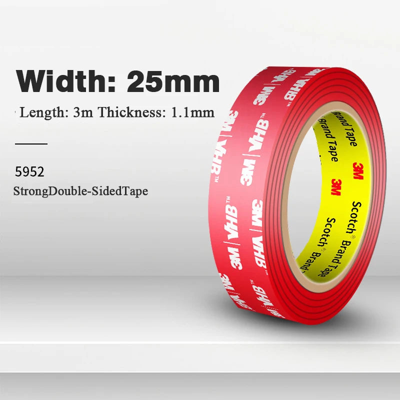 Original 3M VHB 5952 Mounting Acrylic Tape Double Sided Tape Heavy Duty Waterproof Adhesive Strips Tape for Car Home Decoration