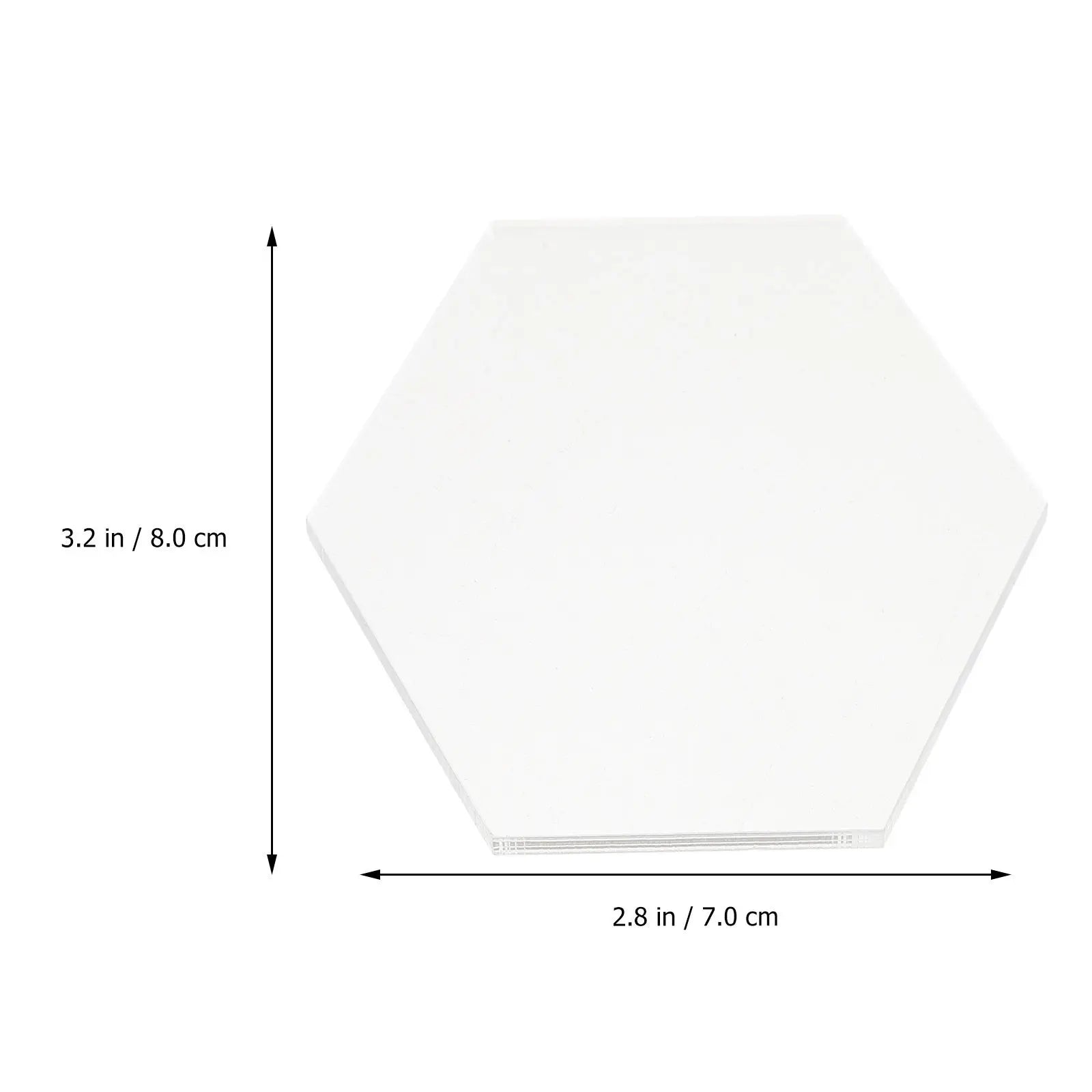 10Pcs Acrylic Plastic Sheet Transparent DIY Board for Painting Craft Decoration Handmade Hexagonal Panel Drawing Tool