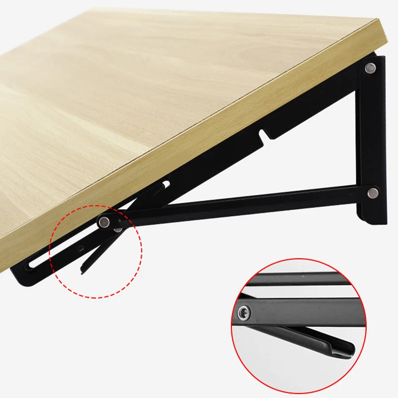 Multiple Sizes Triangle Folding Angle Bracket Heavy Support Adjustable Wall Shelves Mounted Table Shelves Home Hardware