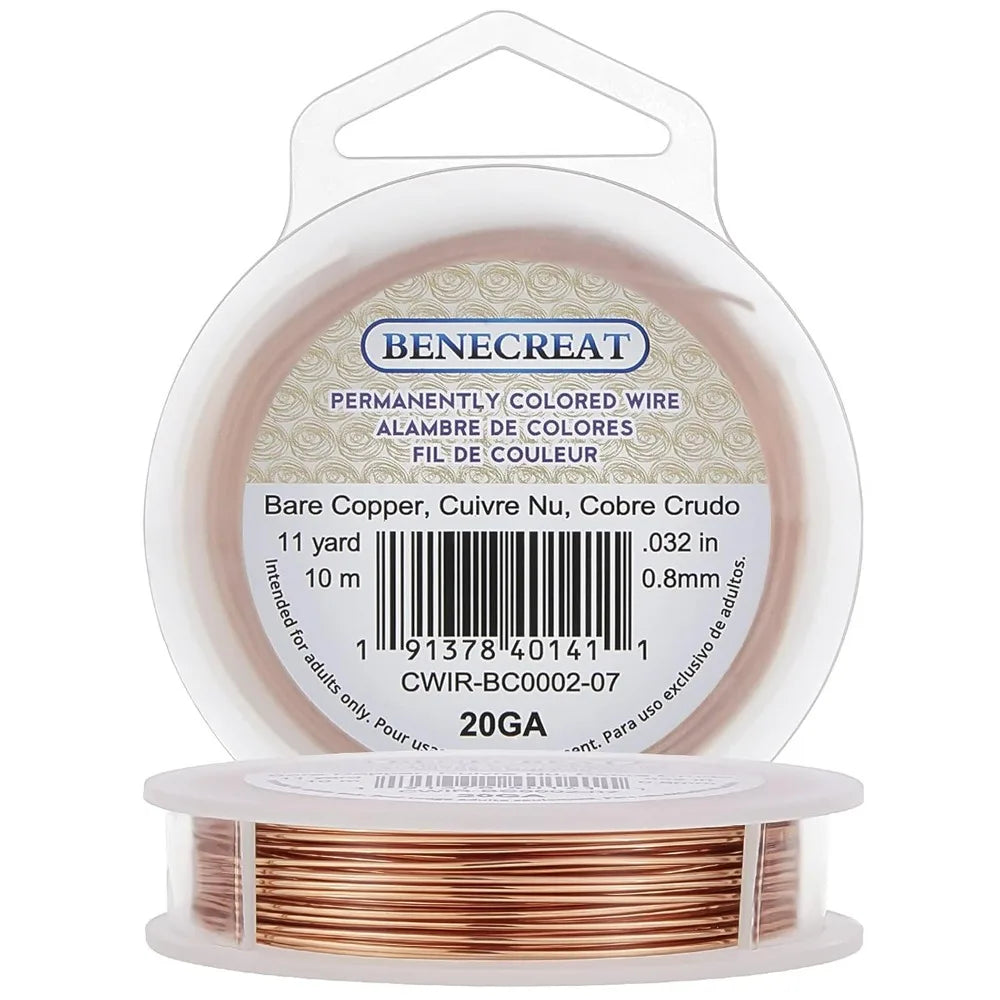 20 Gauge Bare Copper Wire Dead Soft Copper Wire Wire Beading Wire for Jewelry Craft Making 33 Feet
