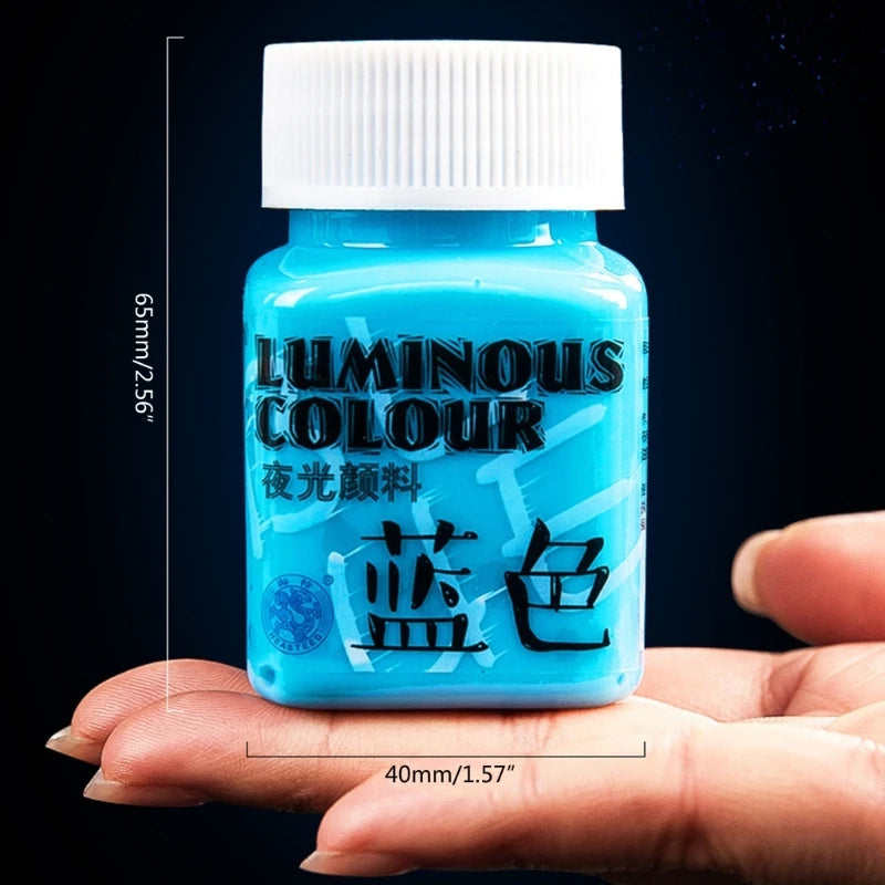 E5BA Glow in the Dark Acrylic Paint Fluorescent Paint for Rock Neon Craft Paint