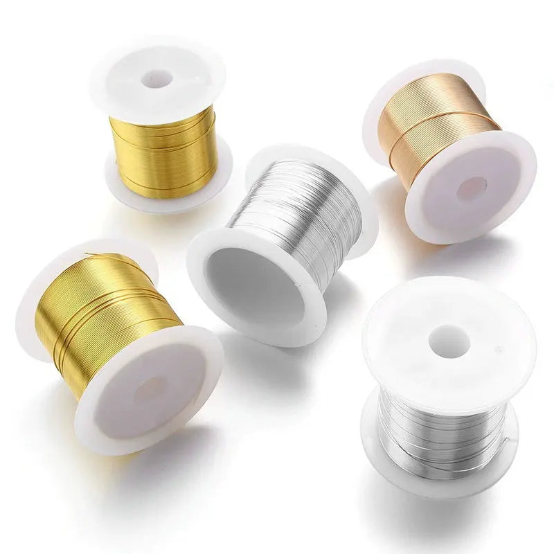 0.3-1.0mm Jewelry Beading Wire Tarnish Resistant Jewelry Copper Wire for Bracelet Necklaces Craft Jewelry Making Supplies