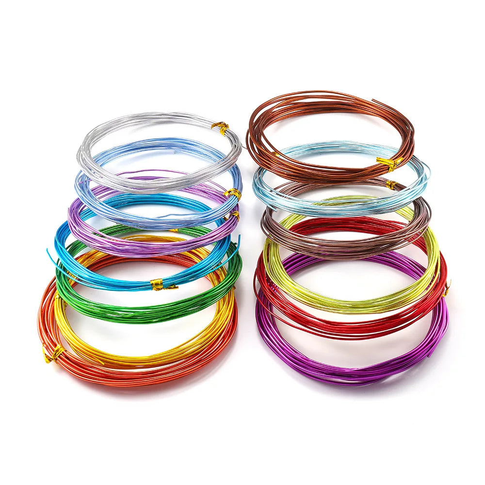 0.6-3mm Anadized Round Aluminum Wire 2-10 Meters Versatile Painted Aluminium Metal Wire For DIY Jewelry Making Accessories