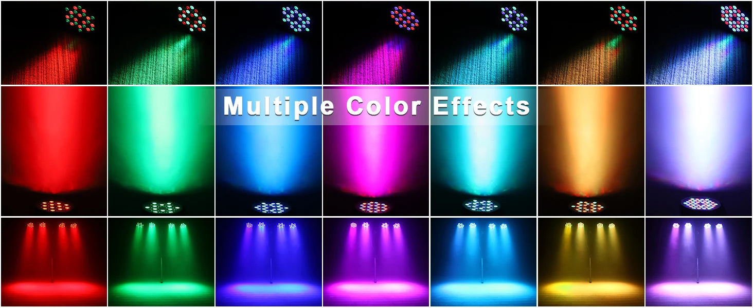 U'King 4PCS 36LED Par Light DMX512 RGB LED Uplights Battery Powered Uplighting Rechargeable Stage Light for DJ Disco KTV Party