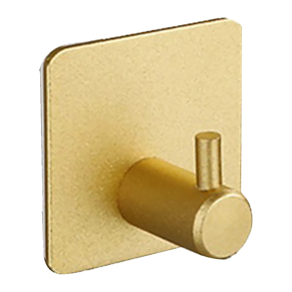 Space Aluminium Self Adhesive Towel Hooks Wall Coat Rack Key Holder Towel Hooks Clothes Hanging Rack Bathroom Accessories