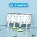 Popsicles Molds with 50pcs Wooden Popsicles Sticks Easy-Release Silicone Ice Pop Molds Making Ice Cream BPA Free Moulds NONE 제빙기