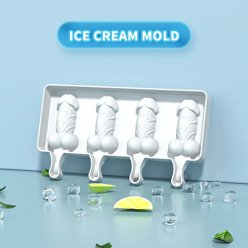 Popsicles Molds with 50pcs Wooden Popsicles Sticks Easy-Release Silicone Ice Pop Molds Making Ice Cream BPA Free Moulds NONE 제빙기
