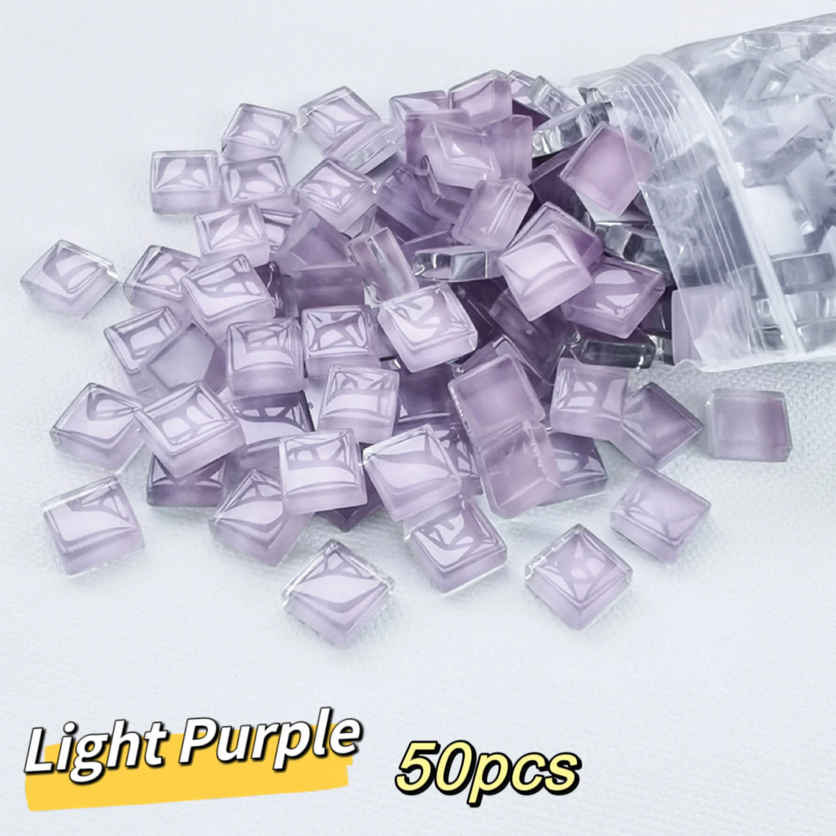 50pcs DIY Ceramic Mosaic Glass Tiles Handmade Mirror Decorative Ceramic Tile Wall Technology Colored Crystal Decorative Material