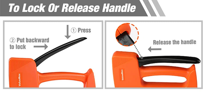 ValueMax Light Duty Staple Gun Manual Stapler Hand Tool Nail Gun Household Tool with 1600PC Staples