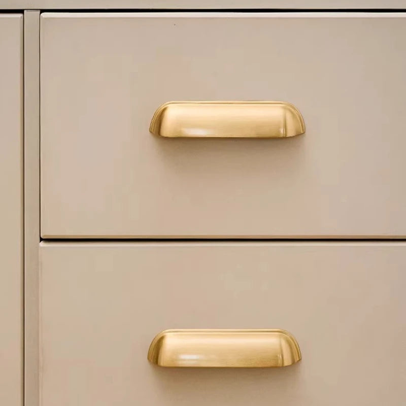 Bedroom Wardrobe Kitchen Drawer Shoe Cabinet Door Handle Gold Shell Shape Brass Handle Furniture Knob Handware Decorative Handle