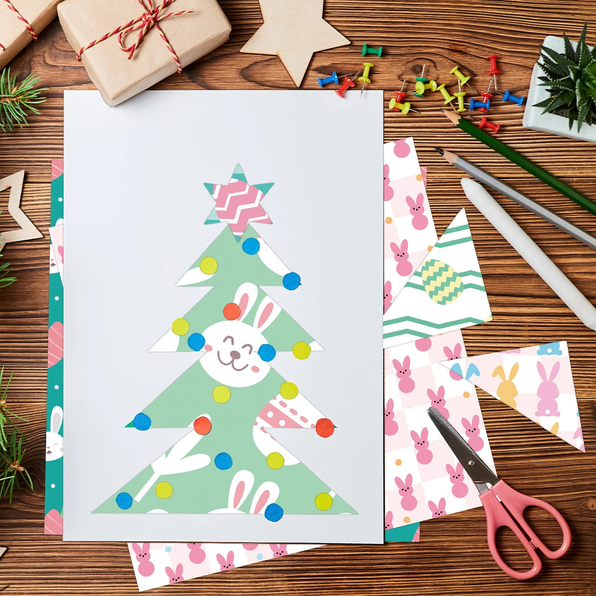 12pcs Easter-Themed Decorative Paper Pad,For Scrapbooking,Junk Journaling,Paper Cutting,Crafting,Holiday Home Decor Decoration