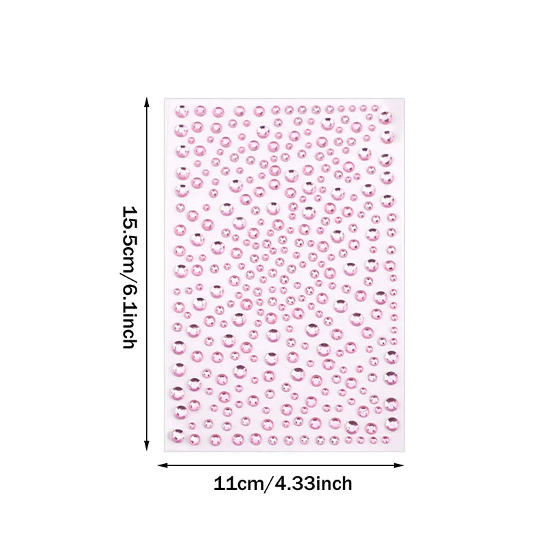 3D Rhinestone Face Stickers Sheet - Self-Adhesive Crystal Eye Gems for Party Makeup, Festival Body Jewelry & Photo  Decor