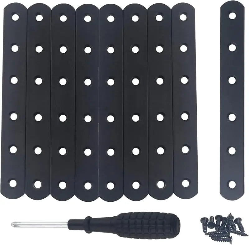 5 Pcs Stainless Steel Flat Metal Fixing Corner Brace Bracket, (Silver)16size for Furniture, Wood, Shelves, Cabinet