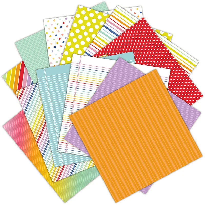 24 Sheets 30x30cm Craft Scrapbooking Paper Pad Watercolored Single-Side Printing Junk Journal Cardstock Supplies for Card