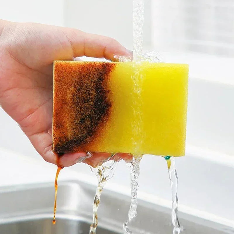 Highly Absorbent Dishwashing Sponge Kitchen Clean Rub Pot Rust Focal Stains Sponge Removing Kit Home Cleaning Brush Sponges