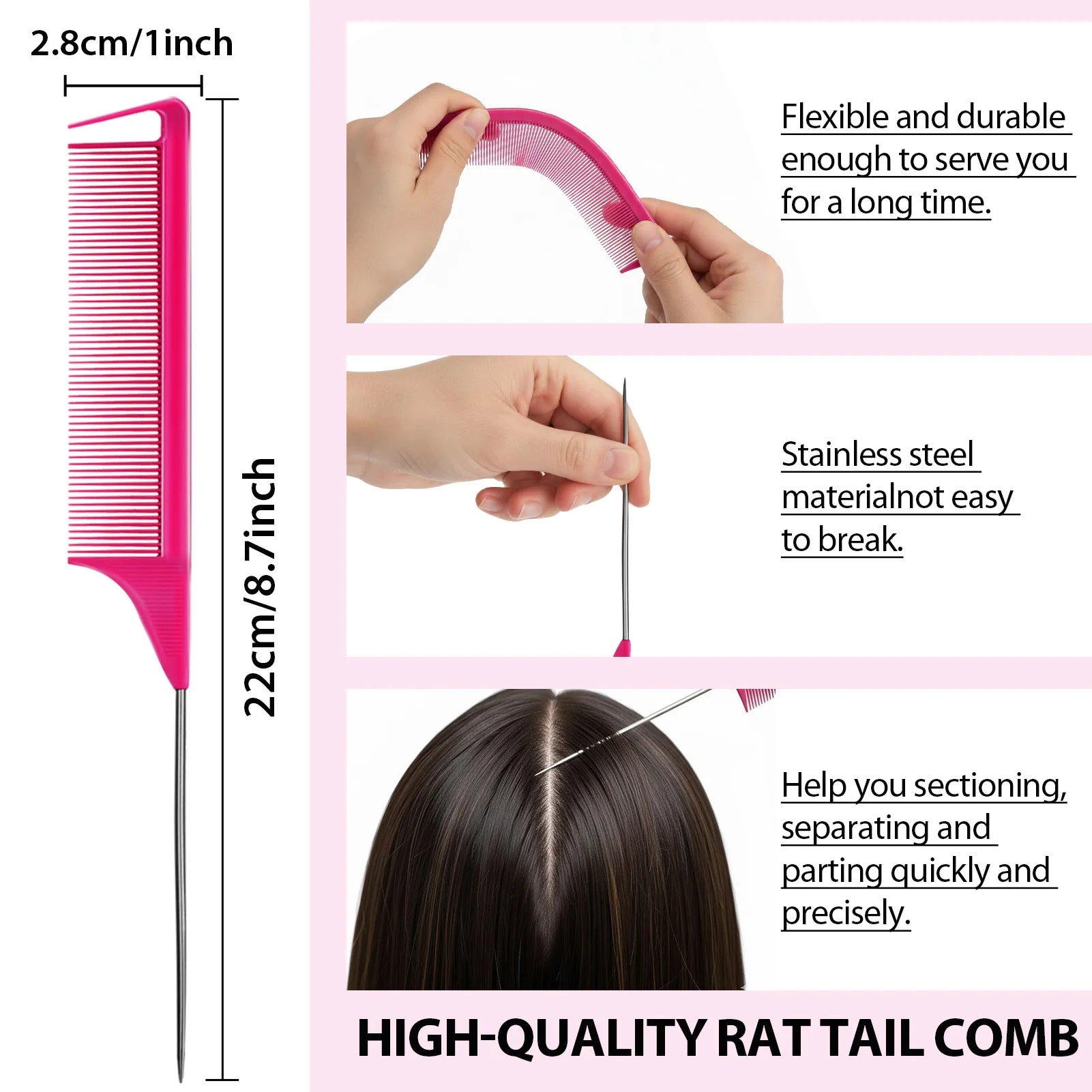 Edge Control Brush for Sleek Hairline and Smooth Edges Perfect for Flyaways and Styling Gel Application Edge Control Comb
