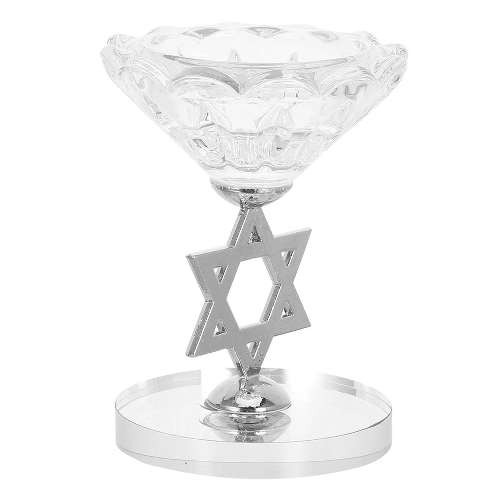 Table Top Decor Candle Holder Ornaments Desktop Candlestick Candlelight Stand Holder Crystal for Stand Desktop Silver Decorative
