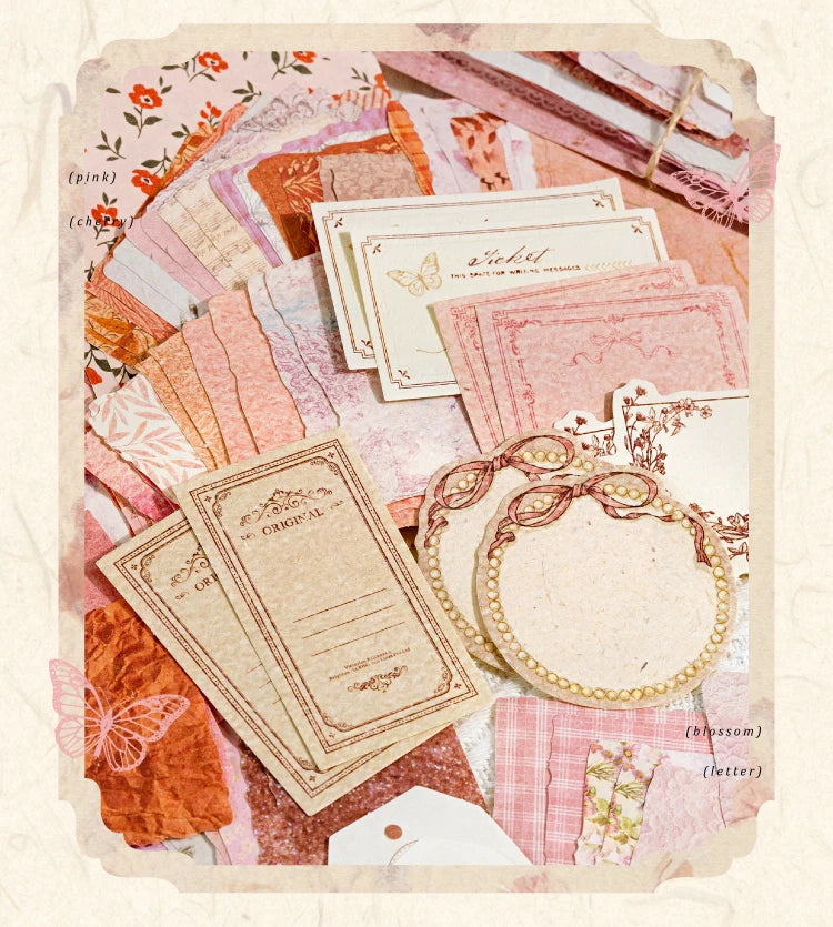 4Style Paper Post Office Series Scrapbooking Set Diy Handheld Account Diary Decoration Collage Material