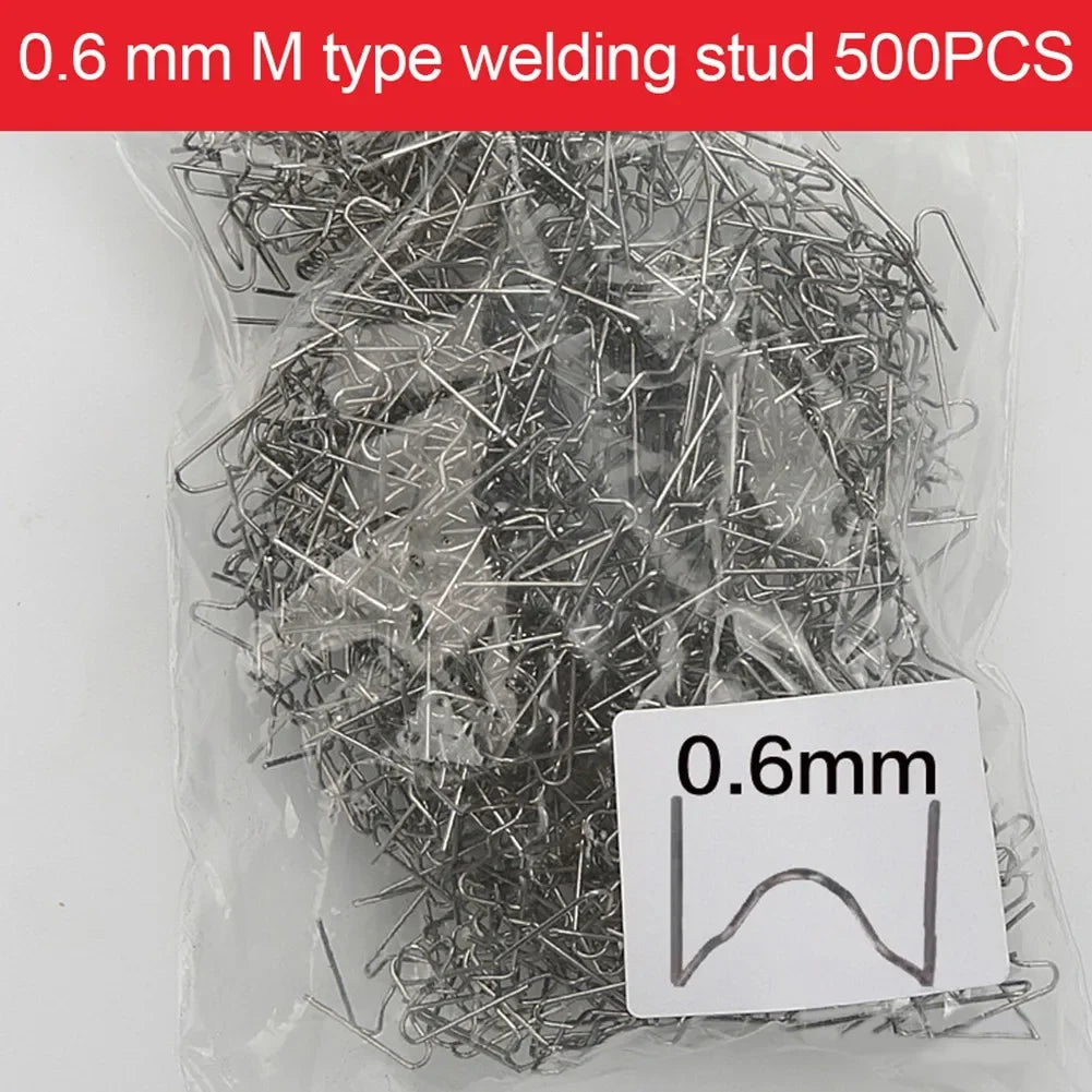 500PCS 0.6/0.8mm Hot Stapler Stapl For Car Bumper Plastic Welder Automotive Repair Kit Hot Stapler Welding Soldering Tool