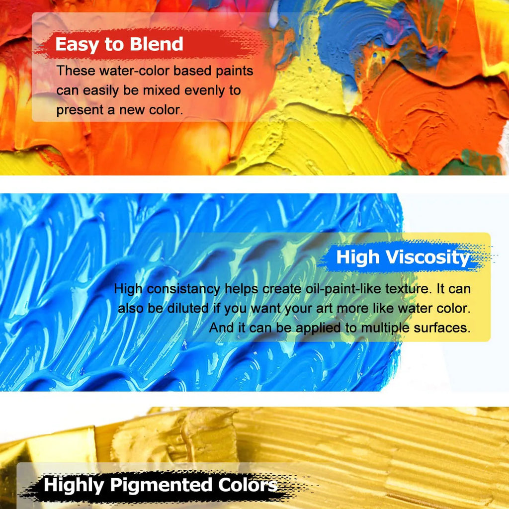 Fantastory Acrylic Paint Set 35+1 Colors (36x22ml), Craft Paint Kit, Paint Supplies for Adults , Non-Toxic Paints Sets