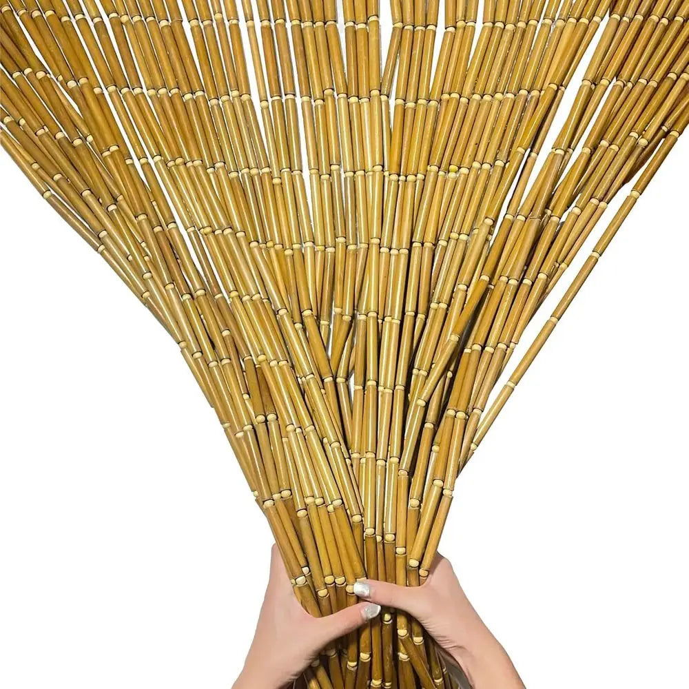 Elegant Bamboo Bead Curtains for Doors, Natural Privacy Dividers, Stylish and Easy to Install