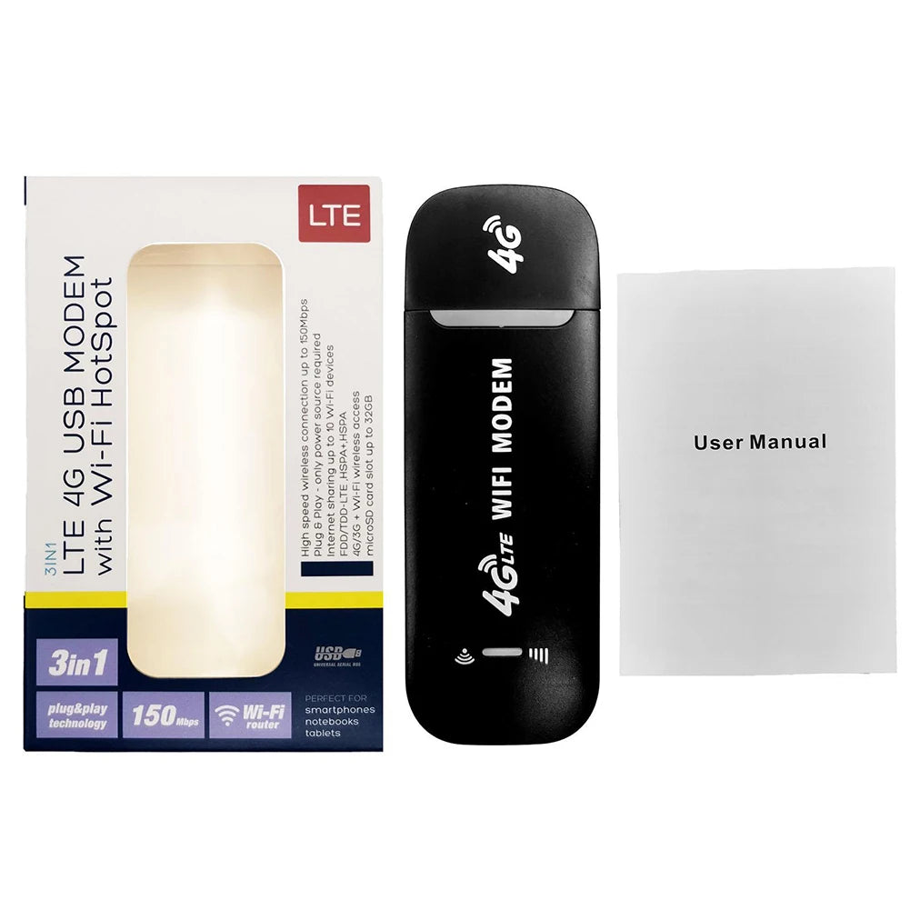 4G LTE WiFi Router USB Modem Unlocked WiFi Wireless Network Adapter Hotspot Router USB Dongle Wifi Router Computer Accessories