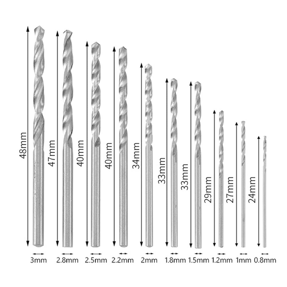 1/11pcs 0.3-3.2mm Mini Micro Hand Drill Woodworking Drilling Tools Models Hobby DIY Jewelers Emery Drilling Rotary Tool Parts
