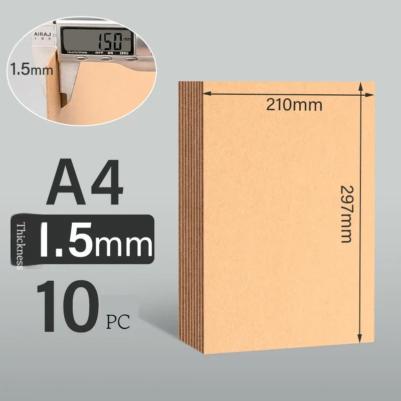A4/A5 White Thicked Kraft Paper Hard Cardboard Diy Handmake Card Making Craft Paper Chipboard Backing Board 1/1.5/2/2.5-3mm