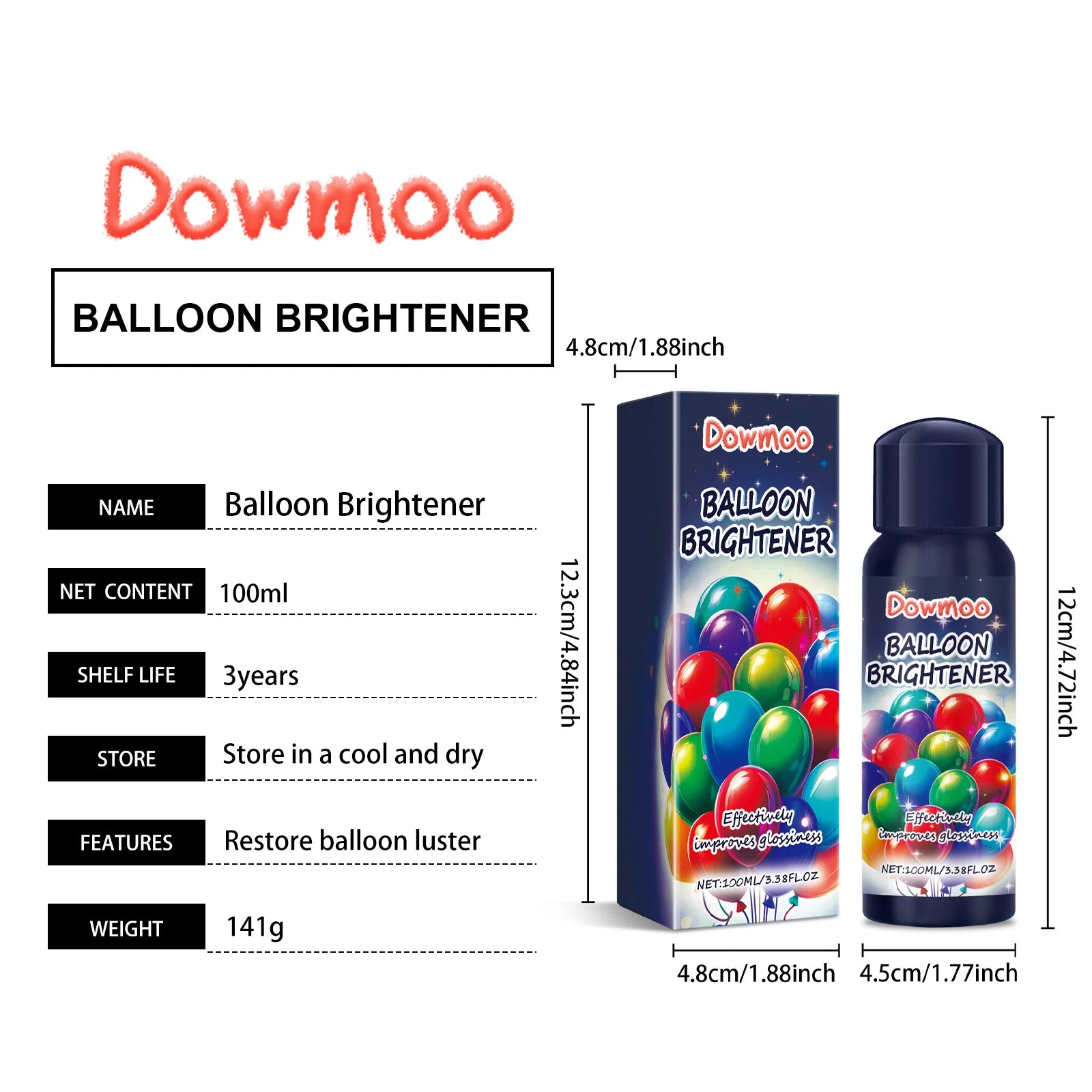 Party Balloon Brightener Spray Enhances Party Atmosphere Long Lasting Shiny Balloon Surface Texture for Christmas Celebration