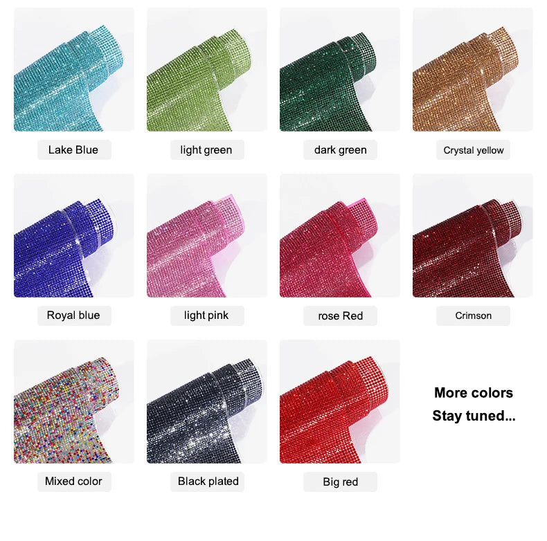 Self-adhesive Rhinestone Jewelry DIY Accessories Phone Case Shiny Diamond Ribbon Wedding Crystal Tape Sticker Car Interior Decor