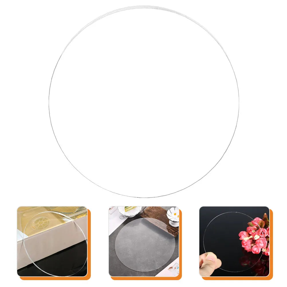 Round Acrylic Sheet Clear 1Mm Ultra Thin Light Weight Craft Disc for DIY Art Projects Scrapbooking Display Mounting Panels